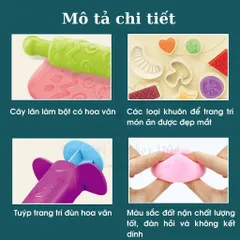 Bộ Đất Nặn Làm Bánh Enki 29 Chi Tiết - Đồ Chơi Giáo Dục Phát Triển Tư Duy và Sáng Tạo Cho Bé, Lò Nướng, Khuôn, An Toàn