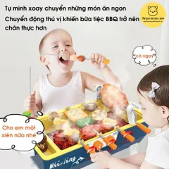 Bộ Đồ Chơi Xiên Nướng BBQ 65 Chi Tiết Five Star - Chức Năng Hơi Nước và Hiệu Ứng Ánh Sáng LED Cho Trẻ Em Từ 3 Tuổi