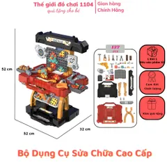 Đồ chơi sửa chữa cho bé trai TOOL BOX Vali kỹ sư lắp ráp vặn ốc vít cho bé Tập làm kỹ sư Thegioidochoi1104
