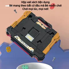 Đồ chơi sửa chữa cho bé trai TOOL BOX Vali kỹ sư lắp ráp vặn ốc vít cho bé Tập làm kỹ sư Thegioidochoi1104