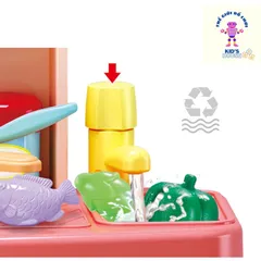 [HOT] Bộ Bếp Nấu Ăn Mini Cho Bé Màu Hồng Cao 40cm (23 chi tiết)