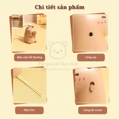 Quạt Cầm Tay CAPYBARA - Pin Sạc - Có Móc Treo - Phụ Kiện Dễ Thương Cho Mọi Lứa Tuổi