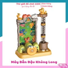 Đồ chơi máy bắt hạt khủng long Pinball, máy hứng bóng có nhạc luyện kỹ năng nhanh nhẹn cho bé