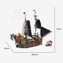 Mô Hình Tàu Cướp Biển Zhe Gao 1328 Miếng - Bộ Lắp Ráp Hải Tặc Sáng Tạo Cho Trẻ 6 Tuổi Trở Lên, Đồ Chơi Hấp Dẫn Khám Phá Đại Dương