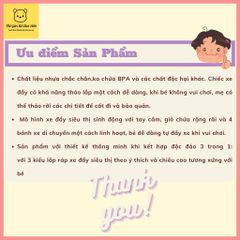 Đồ chơi xe đẩy siêu thị cho bé cỡ lớn 35 chi tiết 3 chế độ lắp ráp theo chiều cao của bé