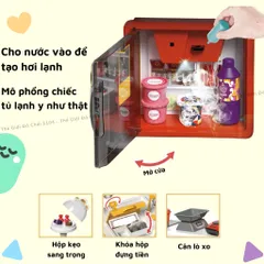 Bộ đồ chơi quầy siêu thị tính tiền kèm xe đẩy cho bé 65 chi tiết cỡ lớn hiệu ứng hơi nước thegioidochoi1104