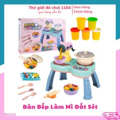 Đồ Chơi Đất Nặn Kèm Bộ Bếp Làm Mì 18 Chi Tiết - Thỏa Sức Sáng Tạo Ẩm Thực Cho Bé Yêu, An Toàn Và Giải Trí