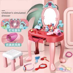 [HOT] Hộp Đồ Chơi Bàn Trang Điểm Cho Bé Gái Kèm Ghế Và Phụ Kiện Cao 74 cm Có nhạc TpHCM