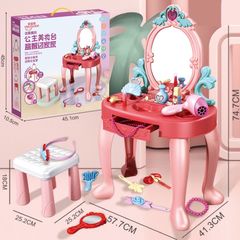 [HOT] Hộp Đồ Chơi Bàn Trang Điểm Cho Bé Gái Kèm Ghế Và Phụ Kiện Cao 74 cm Có nhạc TpHCM