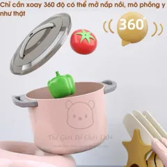 Bộ Đồ Chơi Nấu Ăn 68 Chi Tiết - Nhà Bếp Mini Có Máy Hấp Trứng - Dụng Cụ Giáo Dục Phát Triển Kỹ Năng Cho Bé