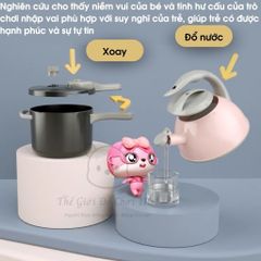 Bộ Đồ Chơi Nấu Ăn 68 Chi Tiết - Nhà Bếp Mini Có Máy Hấp Trứng - Dụng Cụ Giáo Dục Phát Triển Kỹ Năng Cho Bé