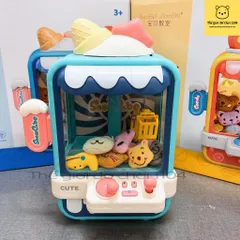 Máy gắp thú bông mini Cute size Trung kèm 10 gấu 4 bóng Trò chơi máy gắp gấu bông - THEGIOIDOCHOI1104