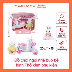 Đồ chơi ngôi nhà búp bê hình Thỏ kèm phụ kiện dễ thương Tphcm
