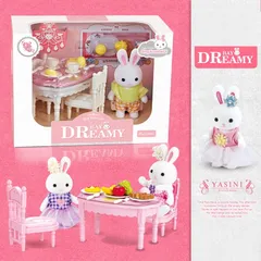 Đồ chơi ngôi nhà búp bê hình Thỏ kèm phụ kiện dễ thương Tphcm
