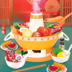 Đồ chơi mô phổng nồi lẩu nấu ăn cho bé nhiều chi tiết, mô hình đồ chơi nhà bếp, thế giới đồ chơi 1104