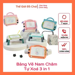 Đồ chơi bảng vẽ nam châm nhiều màu tự xoá cho bé có 3 tính năng để bảng tphcm
