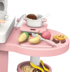 Đồ chơi nhà bếp, đồ chơi nấu ăn cho bé gái, cỡ lớn, cao 98 cm, có hiệu ứng hơi nước, thế giới đồ chơi 1104