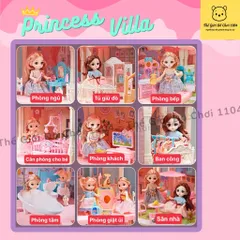 Đồ chơi lắp ráp ngôi nhà búp bê mô hình biệt thự công chúa nhiều tầng cỡ dành cho bé 6 tuổi