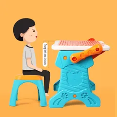 Bàn Lego đồ chơi đa năng vừa chơi vừa học có bảng vẽ và ghế 88 chi tiết tphcm