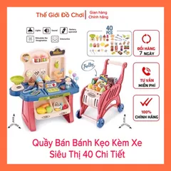 Đồ chơi cho bé gái quầy bán hàng kèm xe đẩy 40 chi tiết Tphcm