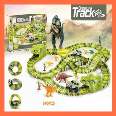 Đồ chơi lắp ráp đường đua ô tô Khủng Long Dinour Track Toys cỡ lớn 240 chi tiết - Sáng tạo đường ray - thegioidochoi1104