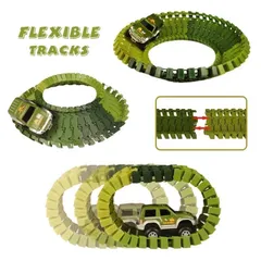 Đồ chơi lắp ráp đường đua ô tô Khủng Long Dinour Track Toys cỡ lớn 240 chi tiết - Sáng tạo đường ray - thegioidochoi1104