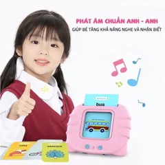 [Pin Sạc] Máy đọc thẻ Song Ngữ Anh - Việt cho bé gồm 112 thẻ 224 từ vựng 12 chủ đề Tphcm