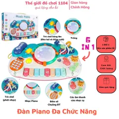 Đồ chơi đàn piano 6 chức năng giáo dục sớm cho bé từ 6 tháng đến 3 tuổi