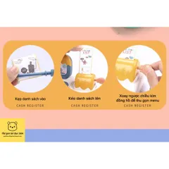 Máy tính tiền siêu thị cho bé nhiều chức năng 52 chi tiết kèm micro máy tính