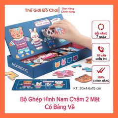 Bộ đồ chơi cho bé xếp hình nam châm thay đổi trang phục nhà gấu có bảng vẽ tặng bút lông tphcm