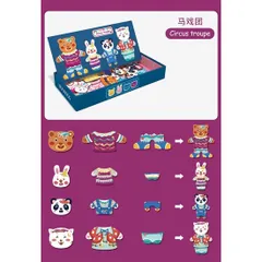 Bộ đồ chơi cho bé xếp hình nam châm thay đổi trang phục nhà gấu có bảng vẽ tặng bút lông tphcm