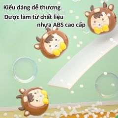 Máy Thổi Bong Bóng Hình Con Bò Cho Bé - Đồ Chơi Máy Ảnh Tạo Bong Bóng Xà Phòng Có Dây Đeo, Cho Trẻ Từ 3 Tuổi Trở Lên