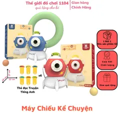 Đèn pin chiếu hình cho bé máy kể chuyện Tiếng Anh cho bé trước khi ngủ đồ chơi giáo dục sớm