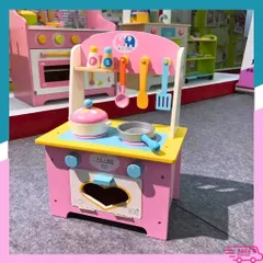 Bộ Đồ Chơi Nhà Bếp Bằng Gỗ - Dụng Cụ Nấu Ăn Nhập Vai Giúp Bé Phát Triển Trí Tuệ và Khả Năng Tư Duy, Màu Hồng Xinh Xắn