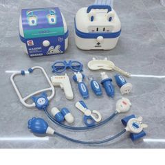 Hộp đồ chơi bác sĩ hình thỏ cao cấp 14 chi tiết cho bé trai, bé gái từ 3 tuổi - Đồ chơi giáo dục mô phỏng nghề bác sĩ vui nhộn