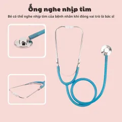 Đồ chơi bác sĩ cao cấp bằng gỗ, 50 chi tiết, Vali bác sỹ, đồ chơi khám bệnh, thế giới đồ chơi 1104