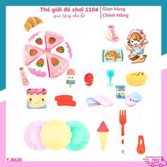 Đồ Chơi Cắt Bánh Sinh Nhật 21 Chi Tiết - Bộ Đồ Chơi Nấu Ăn Cho Bé Gái, Giá Rẻ, Phát Triển Kỹ Năng Sáng Tạo