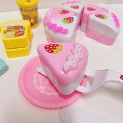 Đồ Chơi Cắt Bánh Sinh Nhật 21 Chi Tiết - Bộ Đồ Chơi Nấu Ăn Cho Bé Gái, Giá Rẻ, Phát Triển Kỹ Năng Sáng Tạo