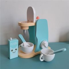 Đồ Chơi Máy Pha Cà Phê Bằng Gỗ - Quầy Nước Thẻ Nhỏ Tương Tác - Đồ Chơi Nấu Ăn An Toàn Cho Trẻ Em 3 Tuổi Trở Lên