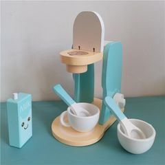 Đồ Chơi Máy Pha Cà Phê Bằng Gỗ - Quầy Nước Thẻ Nhỏ Tương Tác - Đồ Chơi Nấu Ăn An Toàn Cho Trẻ Em 3 Tuổi Trở Lên