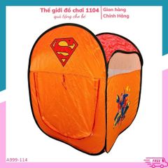 Lều Cắm Trại Super Man Cho Bé Trai - Kích Thước 70x70x90cm, Đồ Chơi Camping An Toàn, Vui Chơi Ngoài Trời