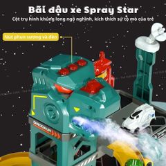 Bộ đồ chơi lắp ráp đường đua ô tô khủng long 92 chi tiết - Bãi đậu xe 4 tầng lớn với hiệu ứng phun lửa cho trẻ từ 3-4 tuổi