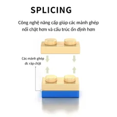 Đồ chơi lắp ráp xe container đầu kéo, 211 mảnh ghép, thế giới đồ chơi 1104
