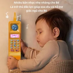 Điện thoại đồ chơi cho bé, Bản Tiếng Anh, có nhạc và đèn, đồ chơi cho trẻ sơ sinh, thế giới đồ chơi 1104
