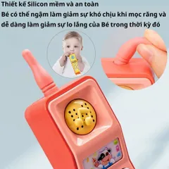 Điện thoại đồ chơi cho bé, Bản Tiếng Anh, có nhạc và đèn, đồ chơi cho trẻ sơ sinh, thế giới đồ chơi 1104