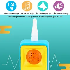 Điện thoại đồ chơi cho bé, Bản Tiếng Anh, có nhạc và đèn, đồ chơi cho trẻ sơ sinh, thế giới đồ chơi 1104