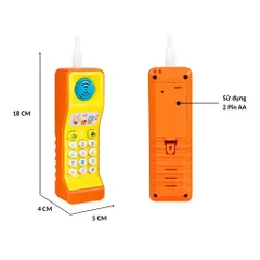 Điện thoại đồ chơi cho bé, Bản Tiếng Anh, có nhạc và đèn, đồ chơi cho trẻ sơ sinh, thế giới đồ chơi 1104