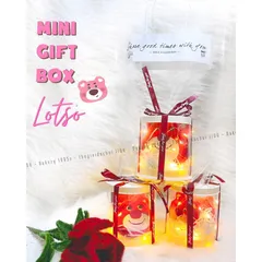 Set quà tặng gấu dâu cho bạn gái 20/10 có đèn led kèm túi giá rẻ