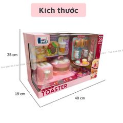 Bộ bếp nấu ăn cho bé TOASTER 29 chi tiết có máy nướng và xửng hấp bánh