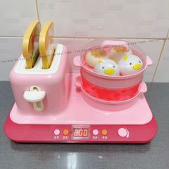 Bộ bếp nấu ăn cho bé TOASTER 29 chi tiết có máy nướng và xửng hấp bánh